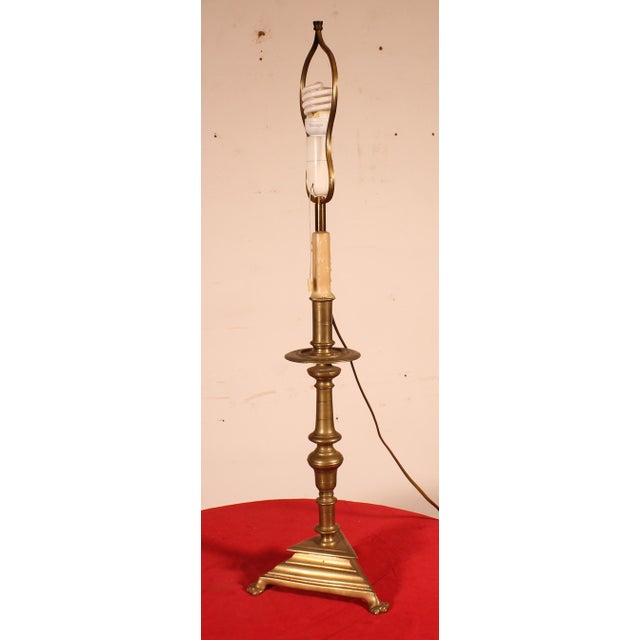 Antique Bronze Table Lamp, 1600s For Sale - Image 6 of 11