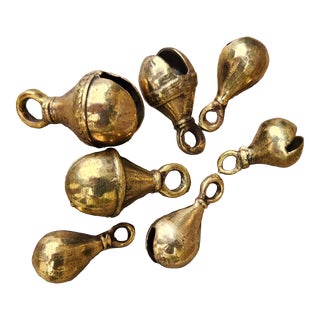 Set of 7 Antique 1900s Brass Bells For Sale
