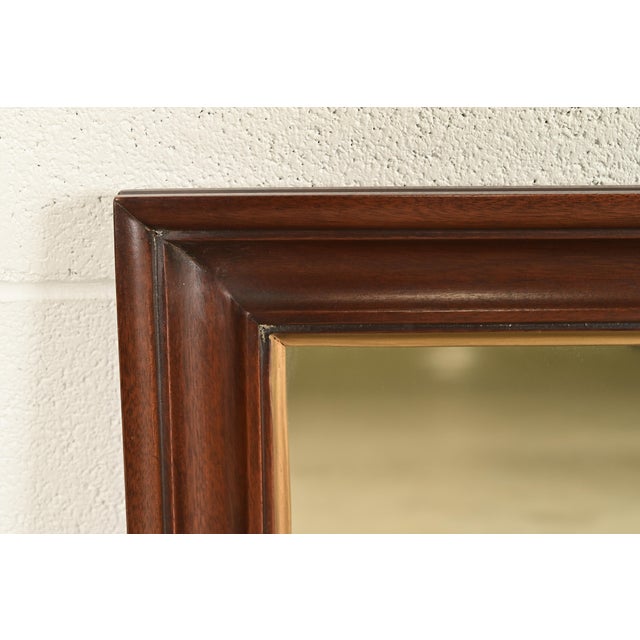 Wood Henkel Harris Federal Mahogany and Gold Gilt Framed Wall Mirror, 1972 For Sale - Image 7 of 11