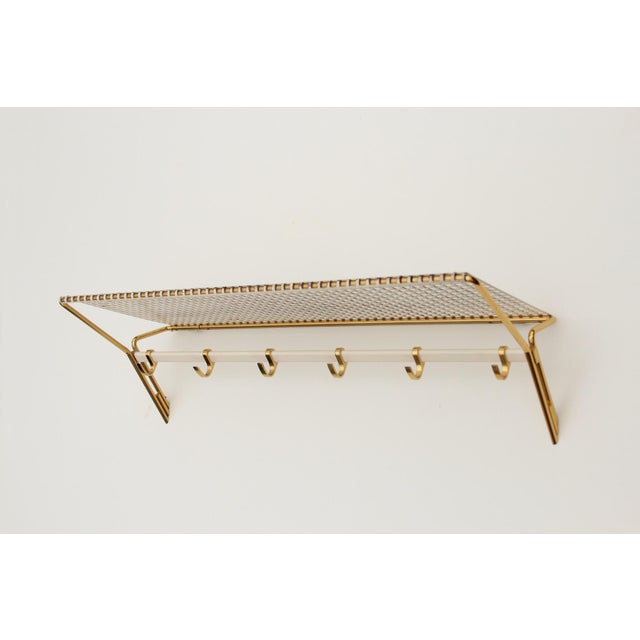 Mid-Century Wall Coat Rack in Perforated Metal, 1950s For Sale - Image 17 of 18