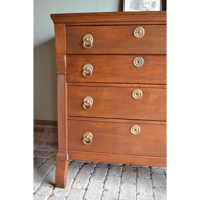 Traditional Antique Empire Oak Chest of Drawers For Sale - Image 3 of 10