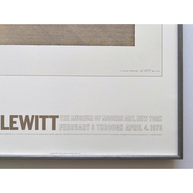 Sol LeWitt Vintage 1978 Mid Century Modernist Lithograph Print Framed Museum Exhibition Poster " Four-Color Drawing ( Composite ) " 1970 For Sale - Image 17 of 18