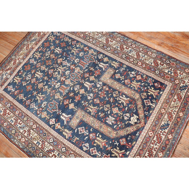 Caucasian Kuba Small Antique Prayer Rug - 3'9" x 4'10" For Sale - Image 17 of 18