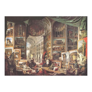 1996 Paolo Pannini 'Galleria Con Vedute Di Roma Antica' Contemporary Offset Lithograph For Sale