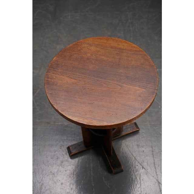 Brown Haagse School Side Table, 1920s For Sale - Image 8 of 14