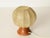Mid-Century Scalopped Cocoon Table Lamp with Wood Base attributed to Achille Castiglioni for Flos, Italy, 1960s For Sale - Image 9 of 11