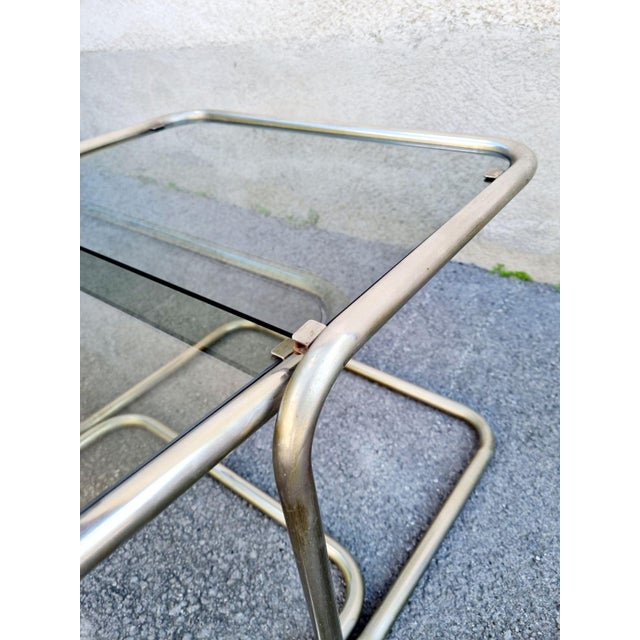 Metal Italian Tubular Nesting Tables, 1950s, Set of 2 For Sale - Image 7 of 15