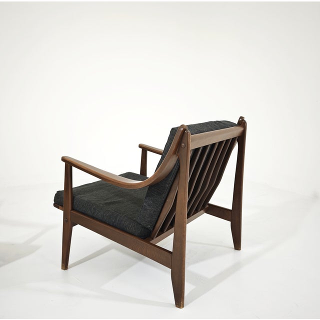 Mid-Century Modern Wood and Fabric Lounge Chairs, 1960, Set of 2 For Sale - Image 13 of 18