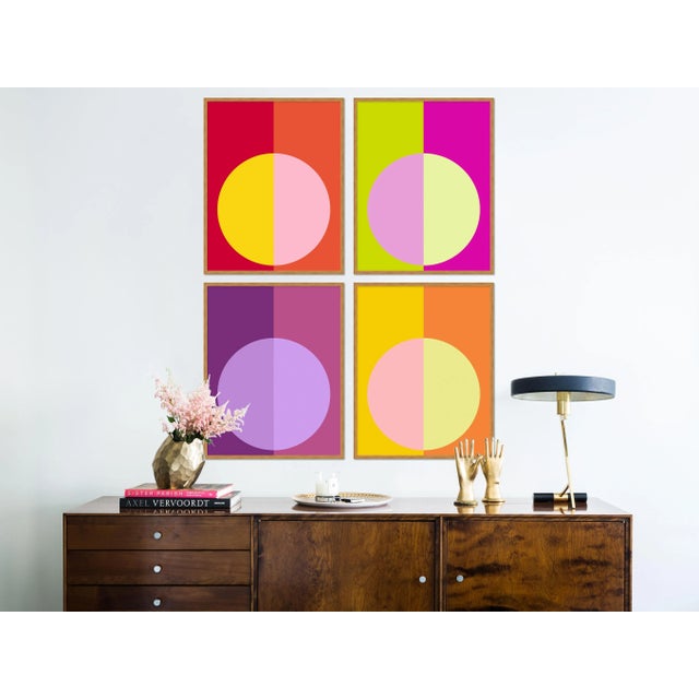 DESCRIPTION: Hot Forevers Set of 4 by Stephanie Henderson in Gold Frame, Medium Art Print SPECIFICATIONS: Type: Framed...