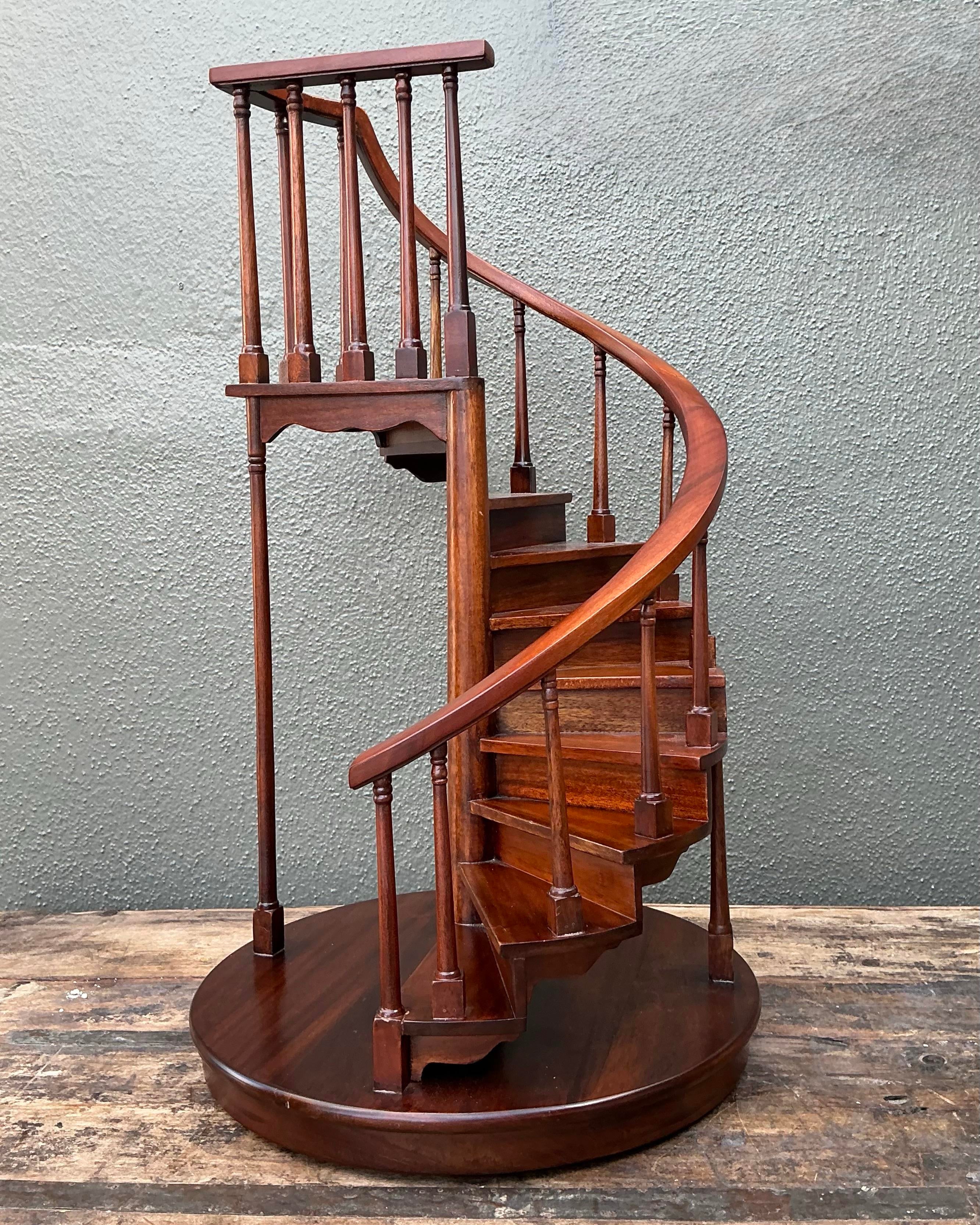 Vintage Spiral Staircase Model | Chairish
