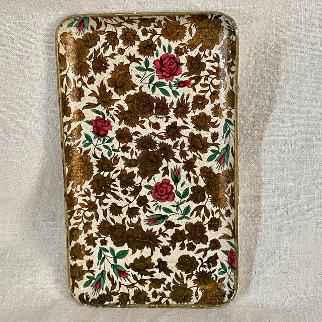 Vintage Japanese Alcohol Proof Floral Chintz Patterns Snack Trays-Group of 3 For Sale - Image 4 of 11
