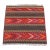 1970s Rustic Southwestern Striped Cicim Square Hand Knotted Natural Kilim Rug For Sale