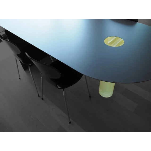 Plastic LANGE(R)TISCH Table in Anodized Aluminum with Acrylic Base by Morphine Collective and BureauL For Sale - Image 7 of 8