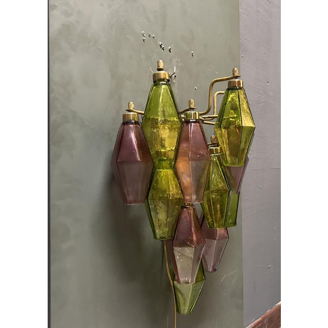 1980s Murano Glass Poliedri Sconces, Italy, 1980s, Set of 2 For Sale - Image 5 of 11