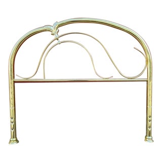 Art Deco 80’s Revival Brass Full/Double Headboard For Sale