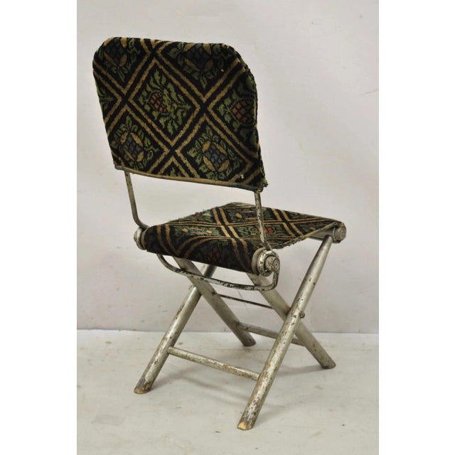 Antique 19th Century Civil War Period Folding Officers Camp Chair Campaign Chair For Sale - Image 10 of 12