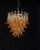 Gold Vintage Murano Chandelier with Handmade Amber Petal-Shaped Glass, 1970s For Sale - Image 8 of 11