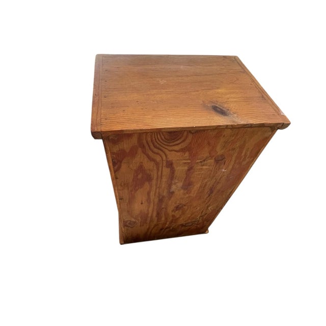 Wood Mid Century Natural Wood Knotty Pine Cabinet, Wire Door Panel, Farmhouse, Cabin, Lodge, Rustic, Folk Art. Arts and Crafts, Ranch For Sale - Image 7 of 9