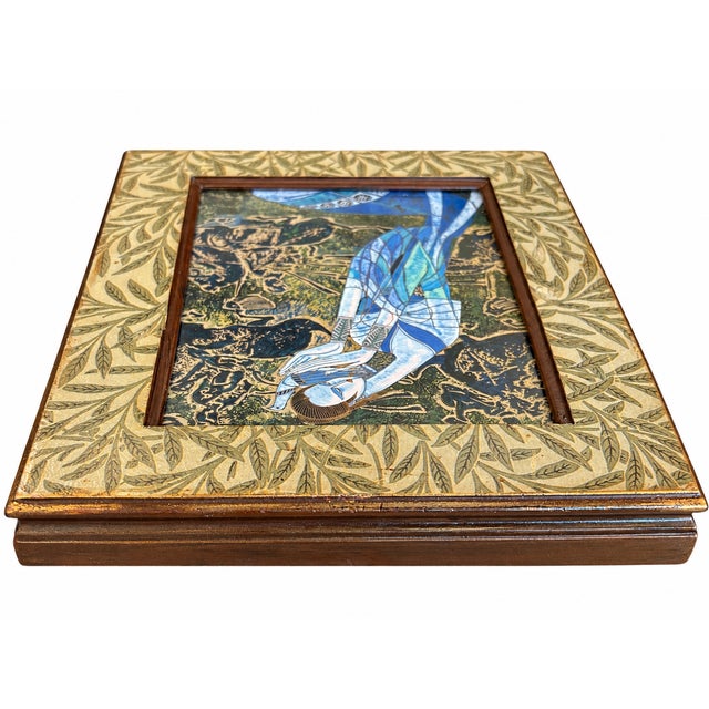 Framed Ting Shao Kuang “Hunting Ages” Bookplate Print With Botanical Frame For Sale - Image 4 of 7