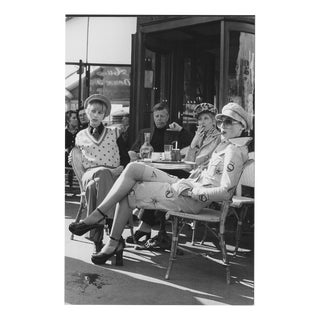 Gökşin Sipahioğlu, Women in Paris at the Café Aux Deux Amis, 1970, Black & White Photograph For Sale