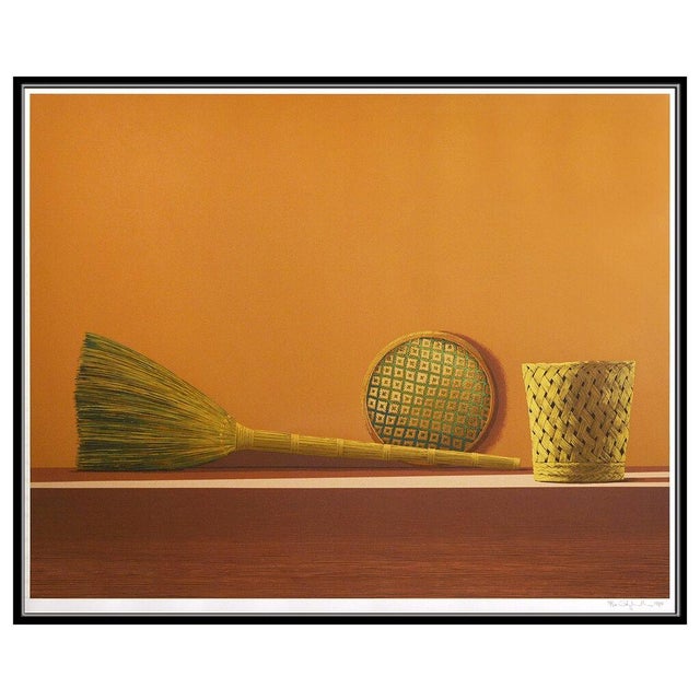 Realism 1980s Still Life with Broom, Stephen Neil Lorber For Sale - Image 3 of 5