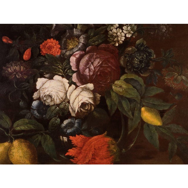 Early 18th Century Follower of Abraham Brueghel, Still Life, 1700, Oil on Canvas For Sale - Image 5 of 14