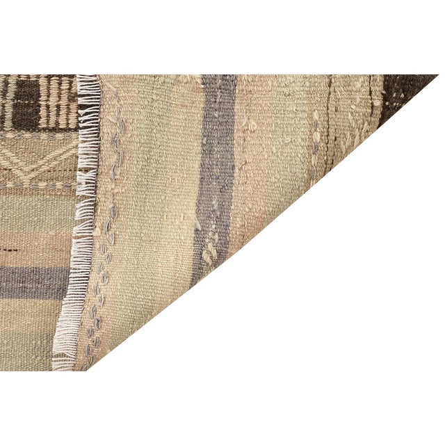 Mid 20th Century Mid 20th Century Vintage Decorative Turkish Embroidered Rug For Sale - Image 5 of 7