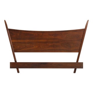 George Nakashima for Widdicomb Queen Headboard in Oiled Black Walnut, 1958 For Sale