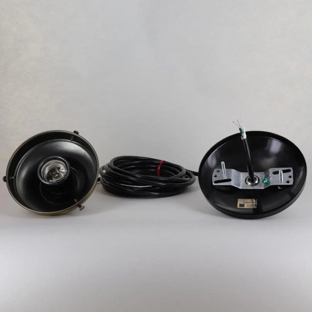 Vintage American Glass and Brass Pendant Light, Circa 1960s For Sale - Image 12 of 12