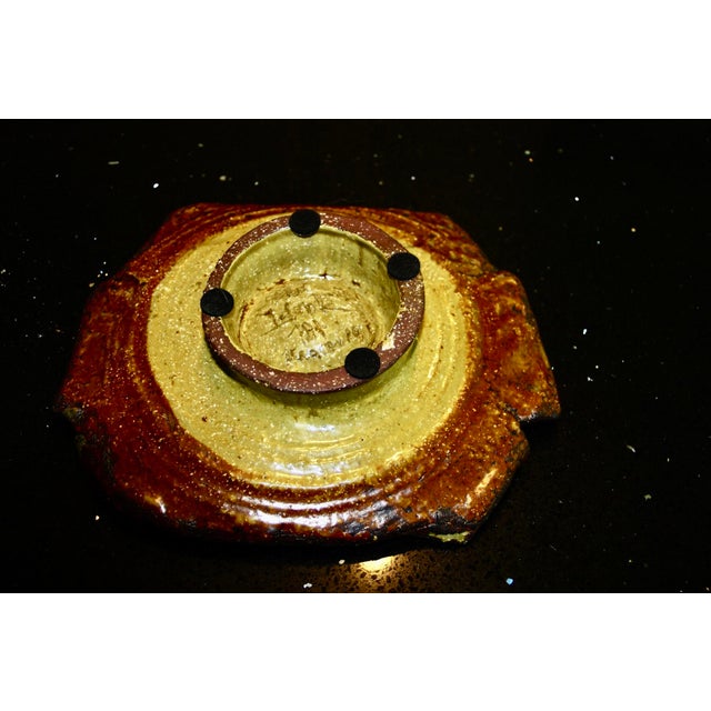 Brutalist Trinket Tray in Glazed Stoneware by Michel Delmotte, Strasbourg, 1984 For Sale - Image 4 of 10