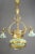 Jugendstil Adjustable Floral Chandelier with Opaline Glass Shades, 1910 For Sale - Image 4 of 18