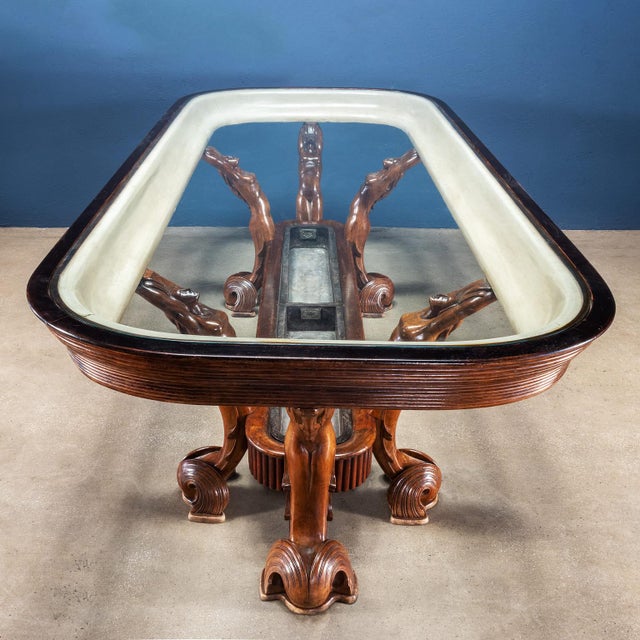 Wood Sculptural Wood Table by Borsani Varedo For Sale - Image 7 of 9