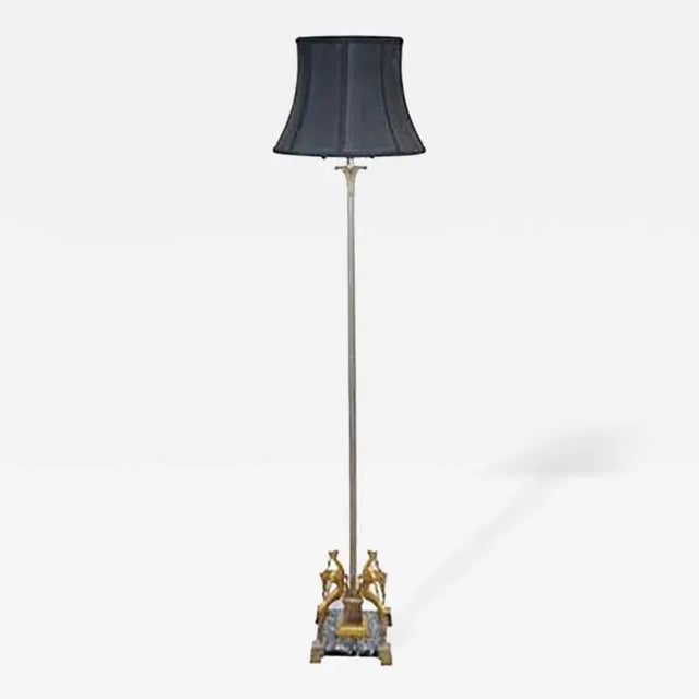 Art Deco Floor Lamp in the Manner of Edgar Brandt For Sale - Image 4 of 4