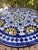 Moroccan Round Blue Yelow Mosaic Table Moroccan Craftsheep For Sale - Image 3 of 6