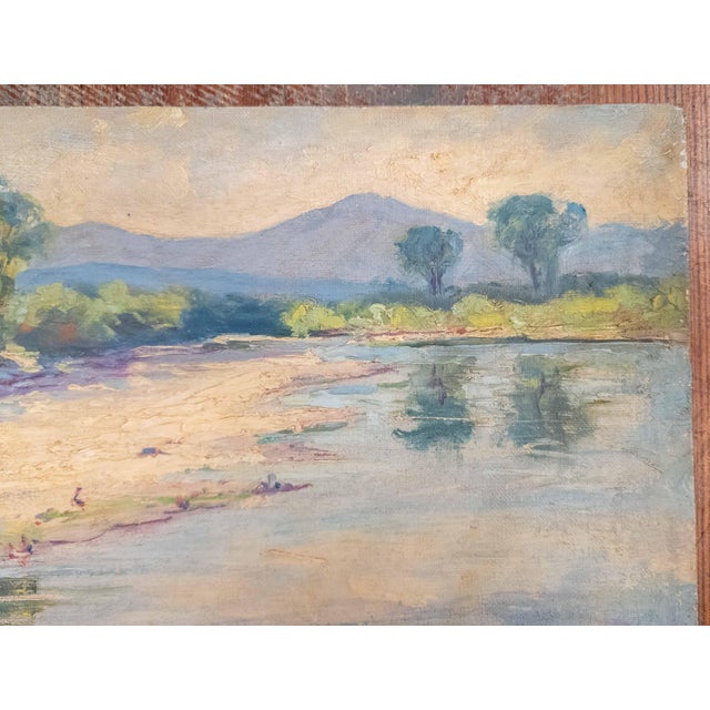 1920s 20th Century American Impressionist Shoreline Landscape Painting by w.h. Partridge For Sale - Image 5 of 11