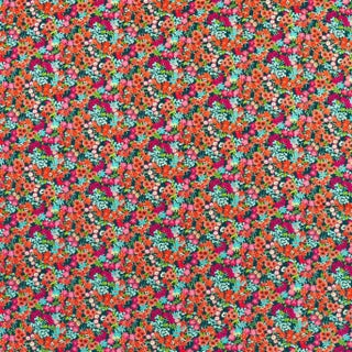 Harlequin Wildflower Meadow Fabric in Carnelian/Aquamarine/Peridot - a Sample For Sale