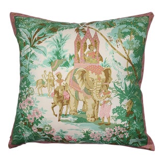 Estate Jim Thompson Silk Pillow Cover For Sale