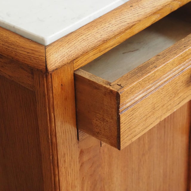 Louis XV Style Bedside Table with Marble Top, 1900 For Sale - Image 3 of 11