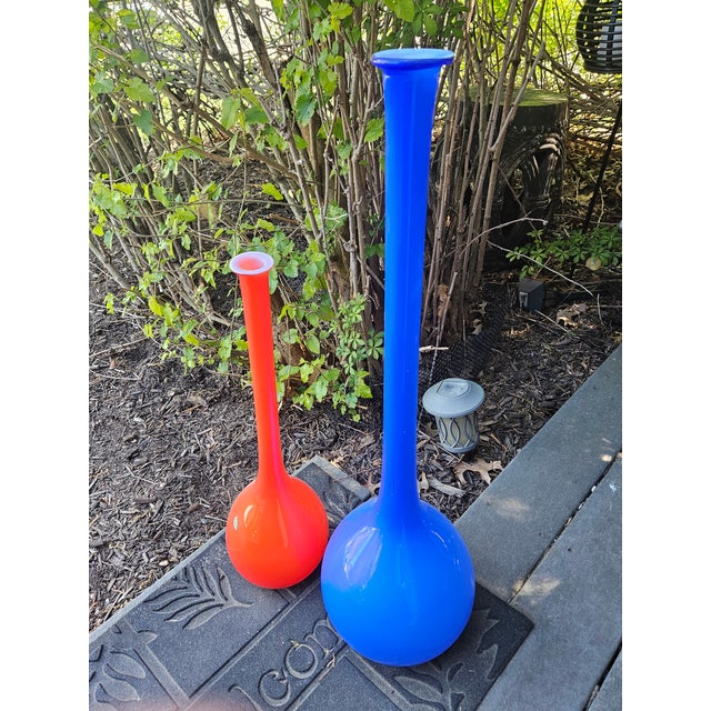 Set of two 1960s Empoli Encased Genie Bottles Balboa Venetian Glass hand blown in Empoli Italy These two are in excellent...