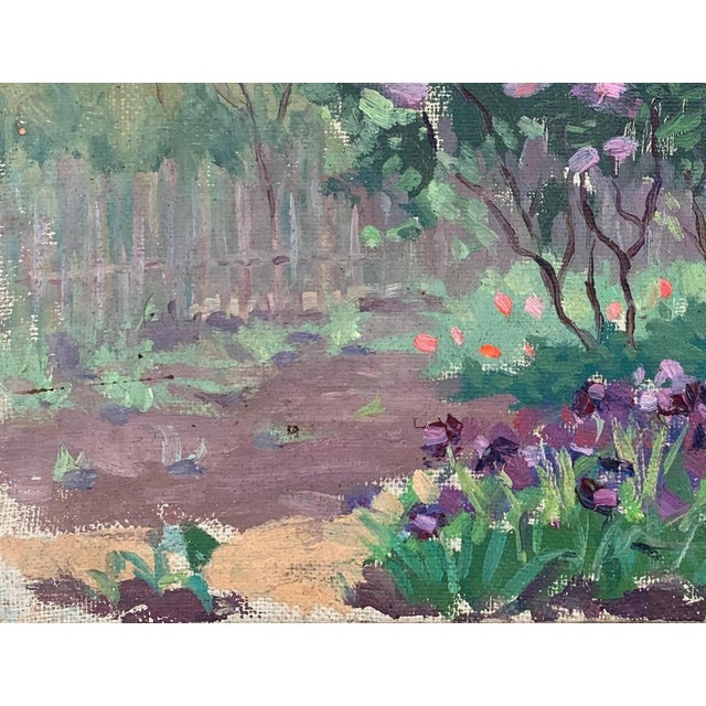 1960s Vintage Ukrainian Impressionist Oil Painting, Rural Landscape, 1961 29-38 For Sale - Image 5 of 6