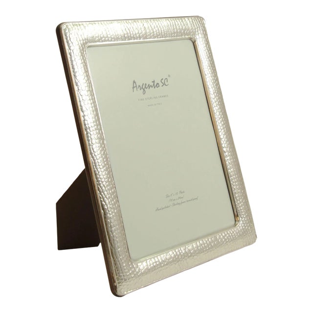 Sterling Silver Argento Sc Italian Textured Photo Frame