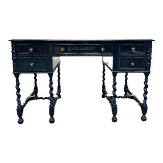 1970s Hale Navy Spindle Desk For Sale
