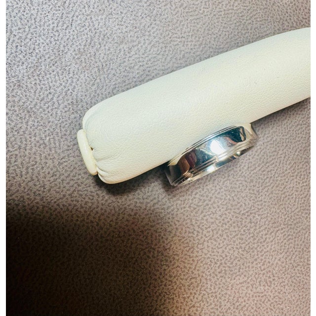 5.8 MM WIDE BEVELED EDGE Platinum Plain Wedding Band Ring 14.5 Grams, Estate For Sale - Image 12 of 18