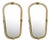 Murano Glass Mirrors in Gold Leaf by Simoeng, Set of 2 For Sale