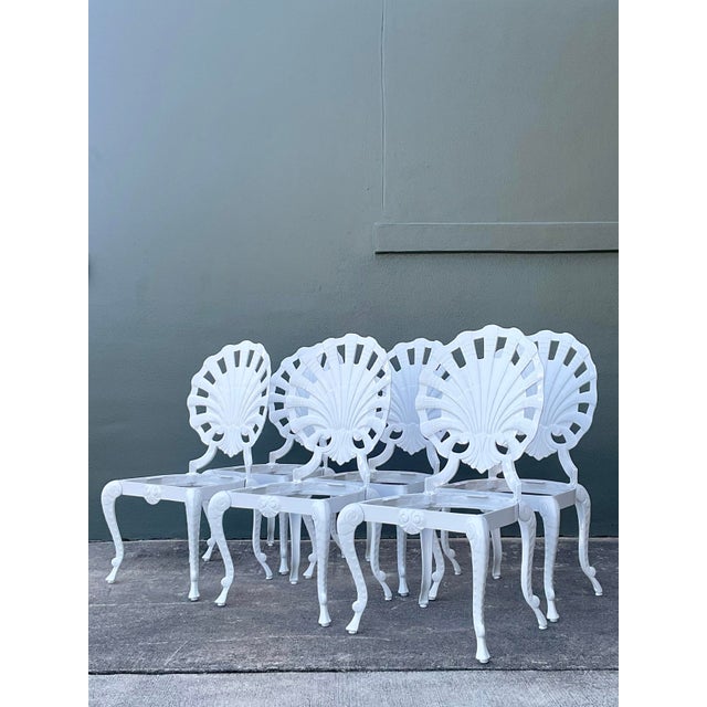 Rococo Vintage Regency Cast Aluminum Grotto Chairs - Set of 6 For Sale - Image 3 of 10