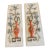 Pair 1958 United MFG Co Chicago Plaster Wall Panels Chinoiserie Relief Coral Vase For Sale