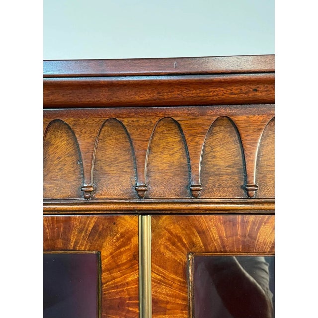 Pair of Bookcase / Showcase Cabinets, Theodore Alexander "Althorp" Mahogany For Sale - Image 9 of 12