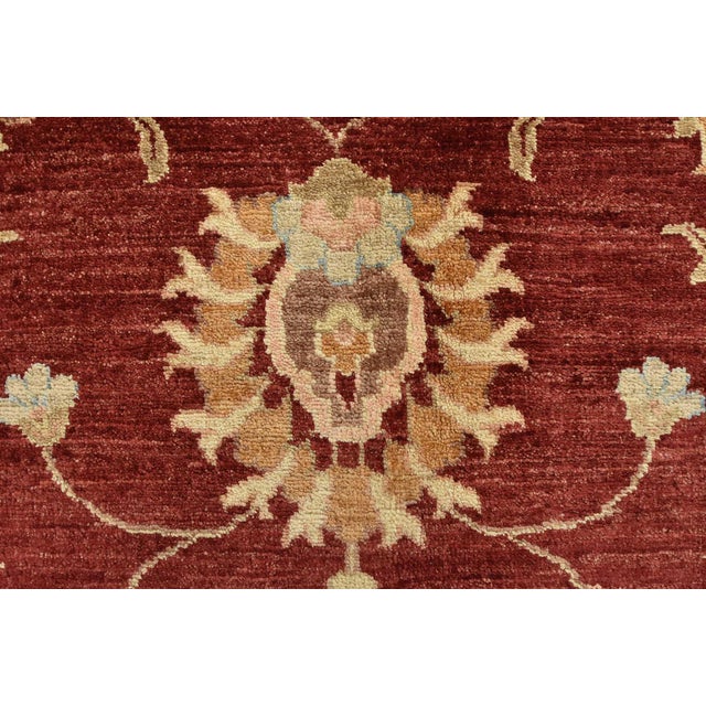 Ziegler Rug 8'11'' X 11'9'' Red Wool Traditional Hand-Knotted Oriental Carpet For Sale - Image 10 of 15