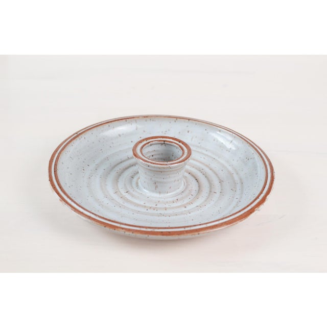 Ceramic 1970s Studio Pottery Serving Platter With Center Bowl For Sale - Image 7 of 13