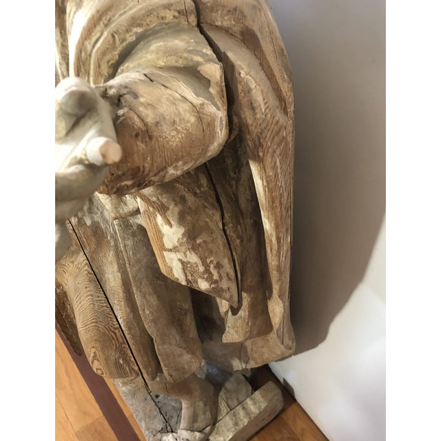 Carved Figurative Sculpture, 1800s, Oakwood For Sale - Image 11 of 18
